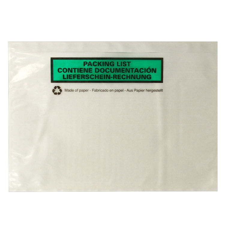 Paklijst enveloppen A6 - 162 x 120 mm. - Blanco onbedrukt