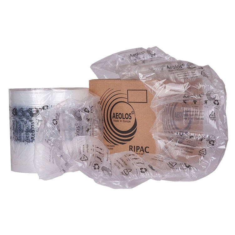 Luchtkussenfolie 200 x 100 mm - 20 micron - 500 meter per rol - Blue Ocean - 100 % recycled