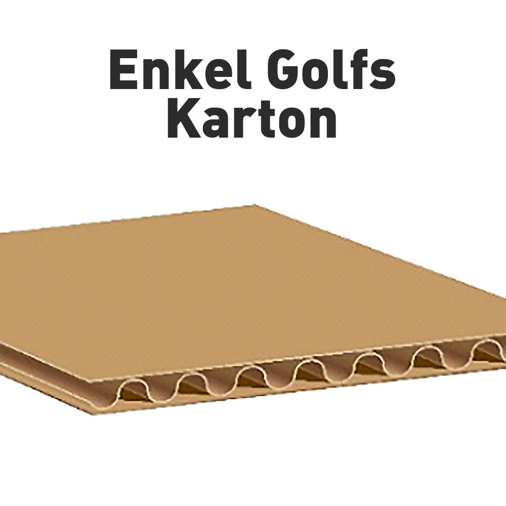 Amerikaanse vouwdoos 150 x 150 x 150 mm - enkelgolf - bruin