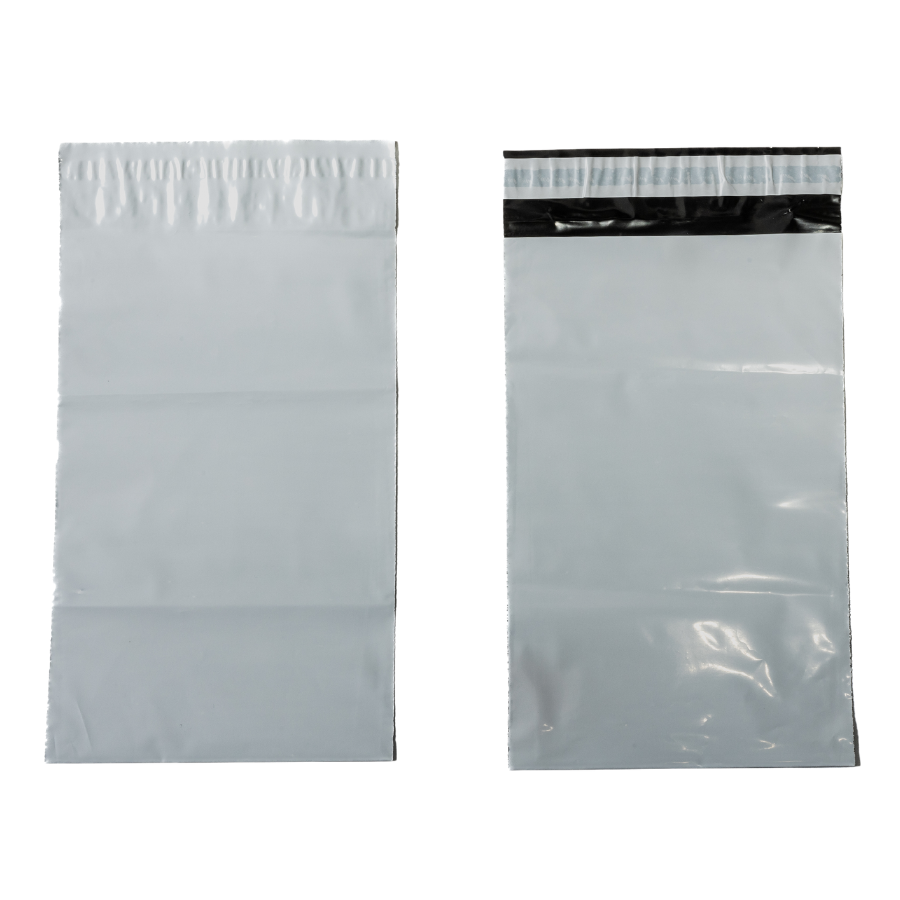 Coex verzendzak gerecycled plastic - 240x325 mm + klep 50 mm