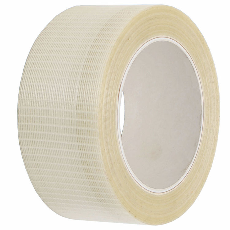 Filament tape, lengte versterkt, 50 mm x 50 meter - Transparant