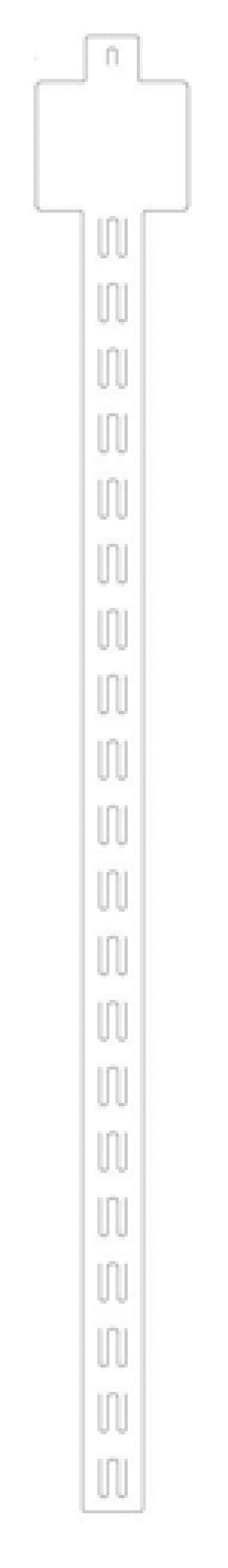 Clipstrip - 972mm lengte - 20 Clips met kopkaart 100 x 85mm