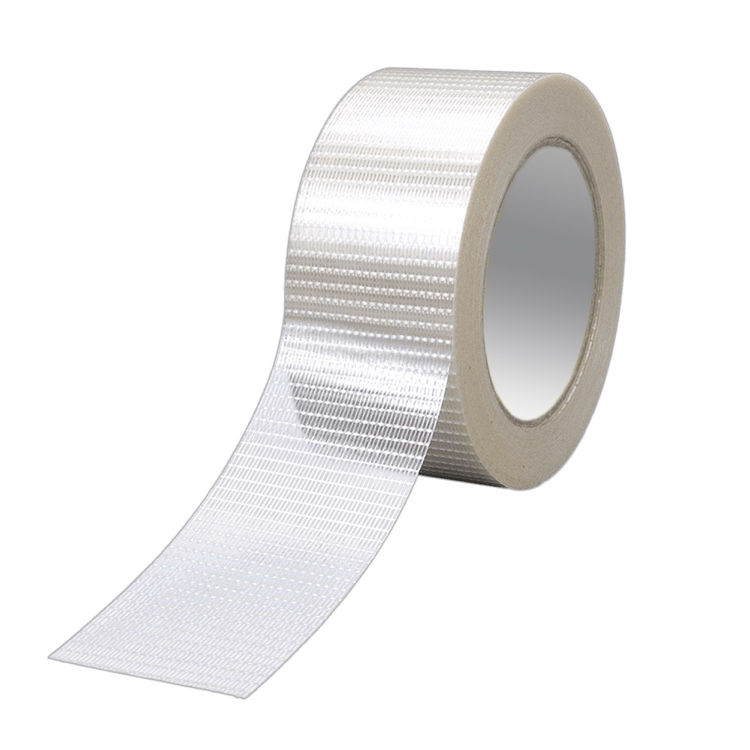 Filament tape, lengte versterkt, 50 mm x 50 meter - Transparant