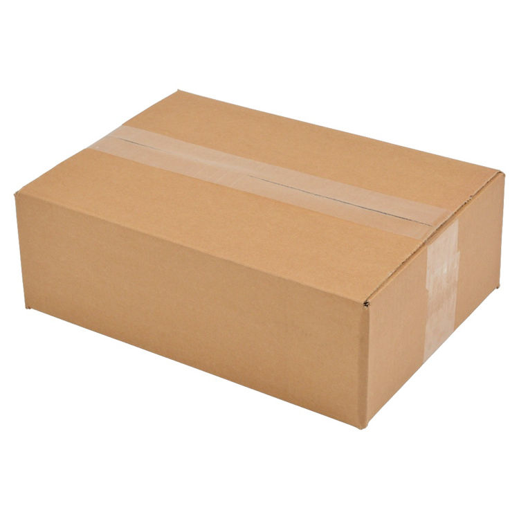 A5 drukwerkdozen - 215 x 150 x 150 mm - enkelgolf - wit/bruin